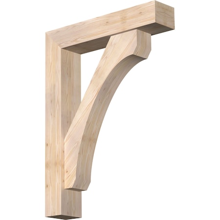 Ekena Millwork Legacy Block Smooth Bracket w/ Offset Brace, Douglas Fir, 7 1/2"W x 36"D x 48"H BKT0806X36X48LEC05SDF